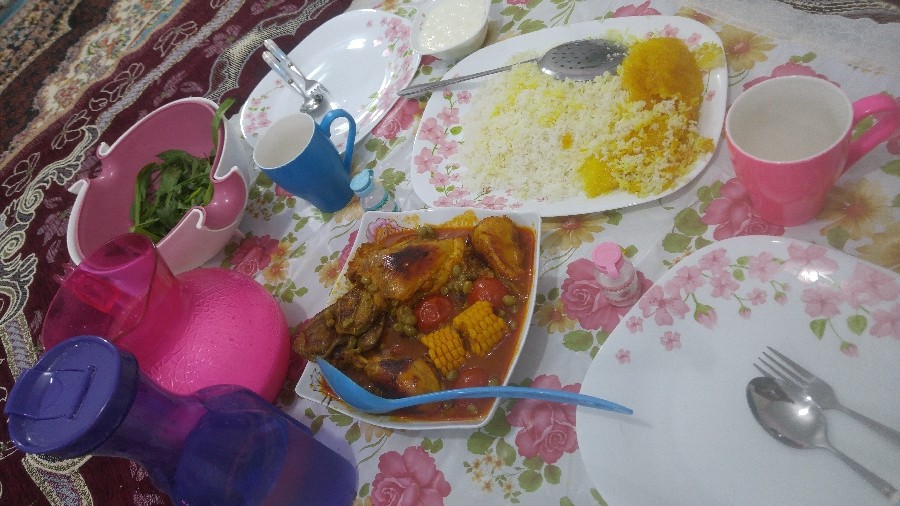 خورش غوره بادمجون با مرغ