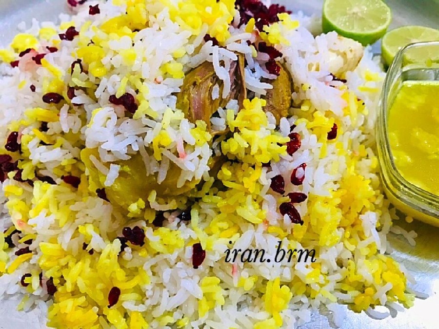 عکس زیر برنجی با گوشت 