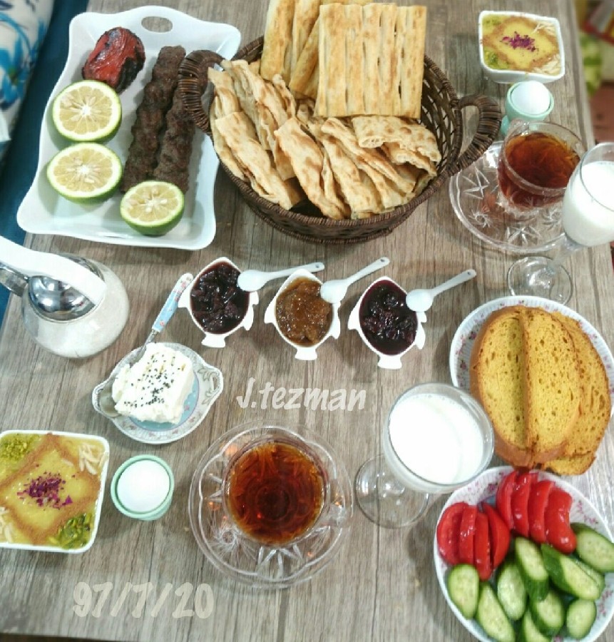 عکس صبحانه صبح آدینه۹۷/۷/۲۰