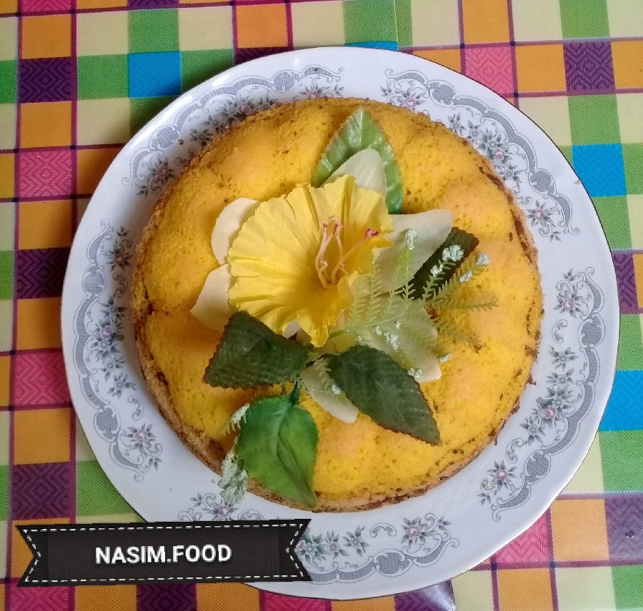 عکس کیک سه رنگ موج دار بدون فر