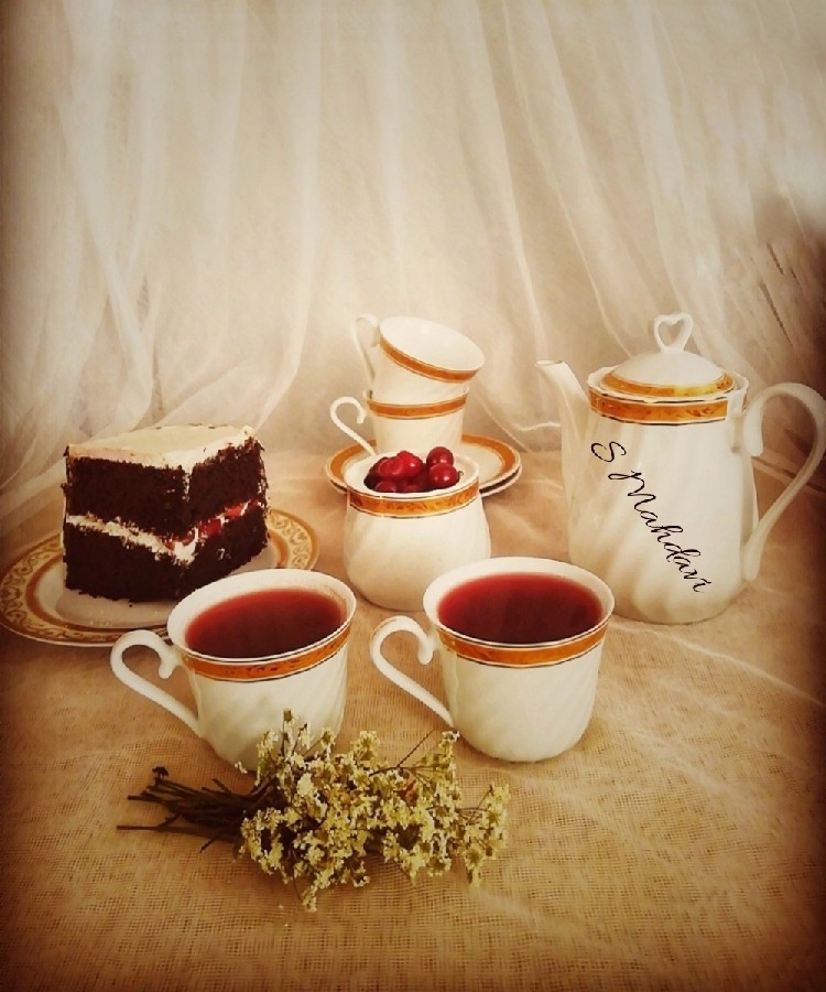 عکس چای آلبالو