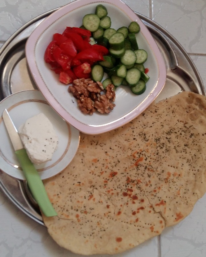 عکس نان خانگی تابه ای