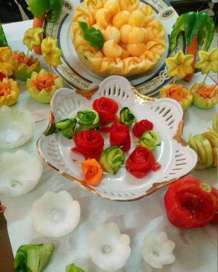 عکس تزیین میوه و سبزیجات 
