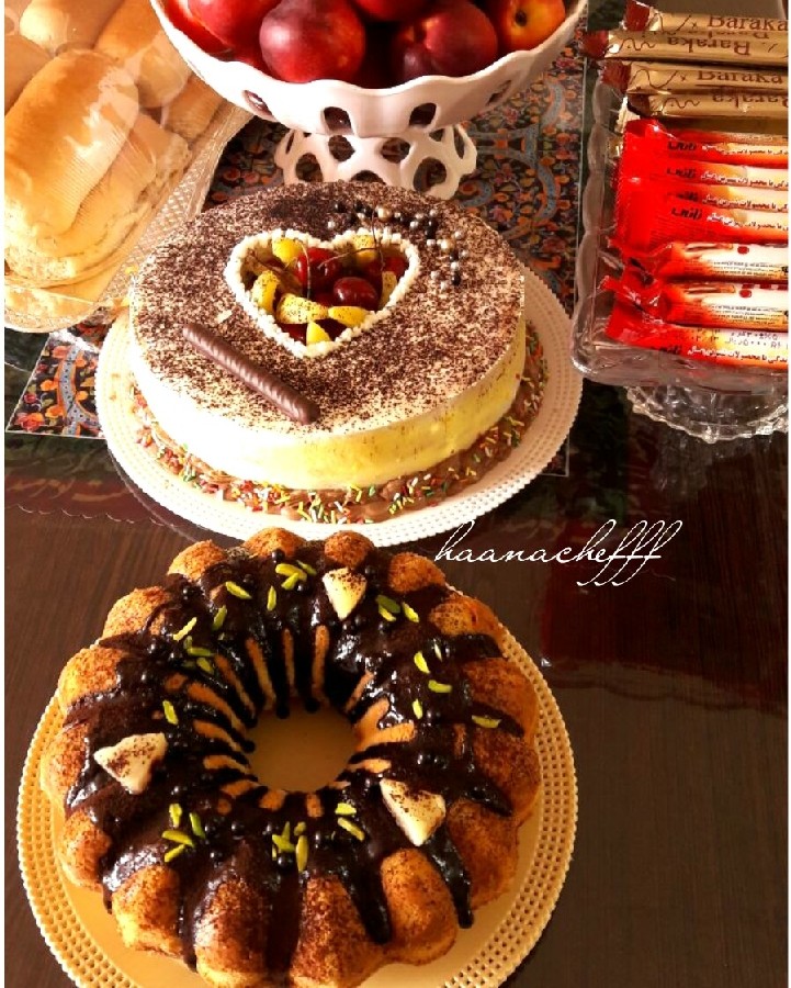 عکس کیک اسفنجی وساده