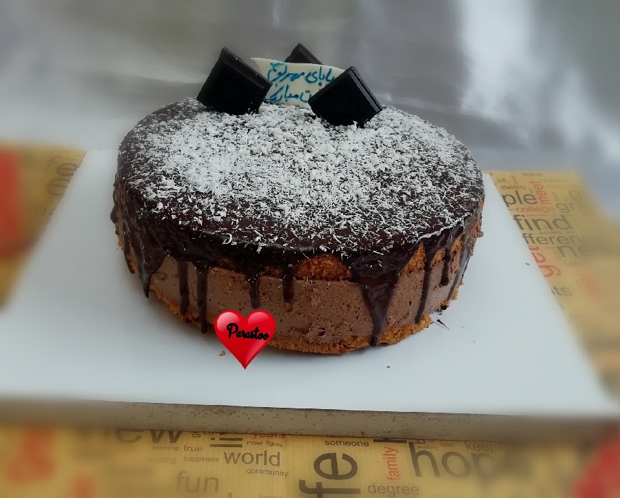 عکس چیزکیک شکلاتی به مناسبت تولد پدرعزیزم