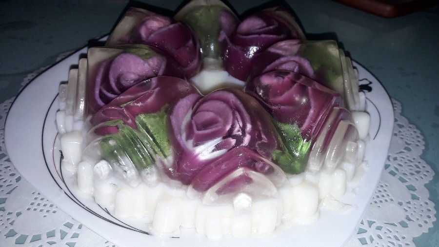عکس ژله ویترینی طرح گل رز