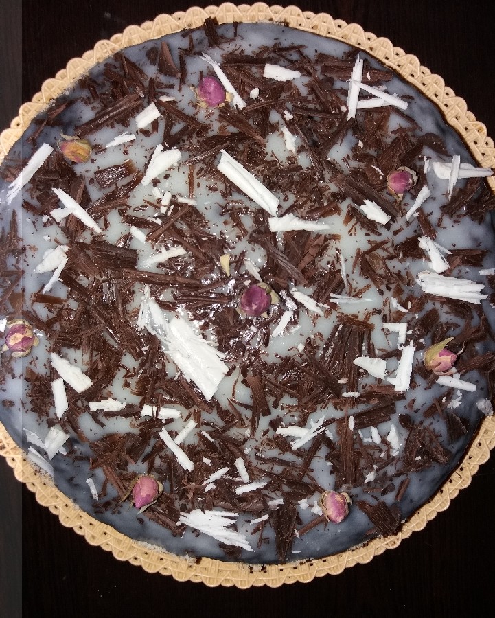 عکس کیک خیس شکلاتی با خامه وموز