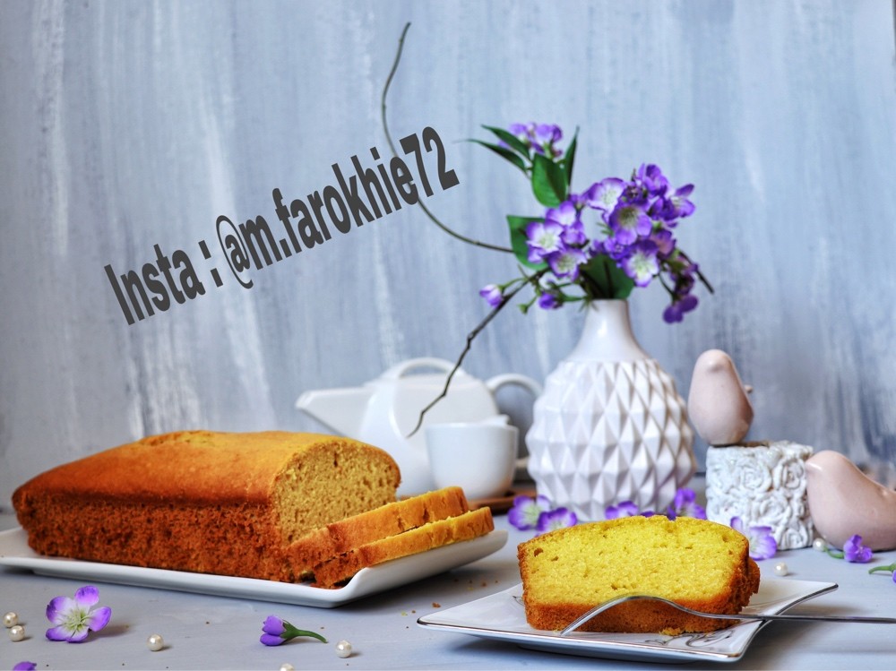 عکس کیک زعفران و گلاب