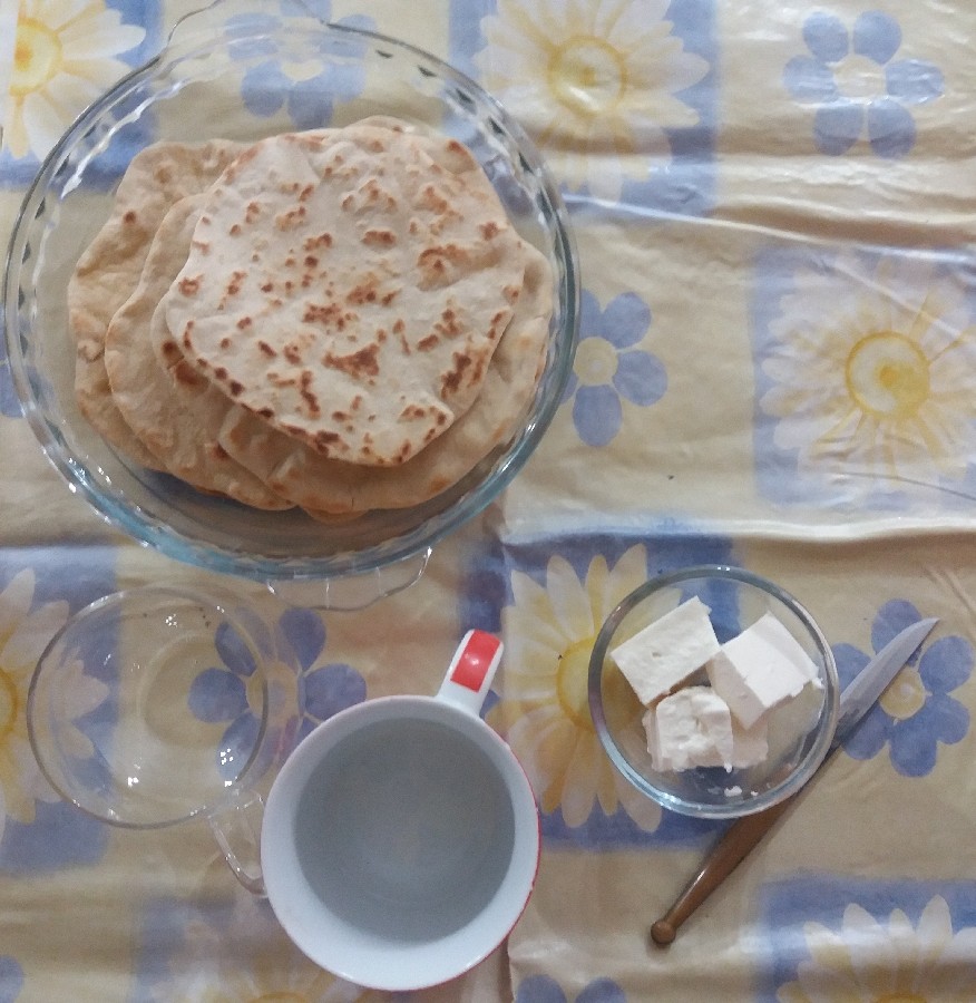 نان لواش خانگی(بدون خمیر مایه)