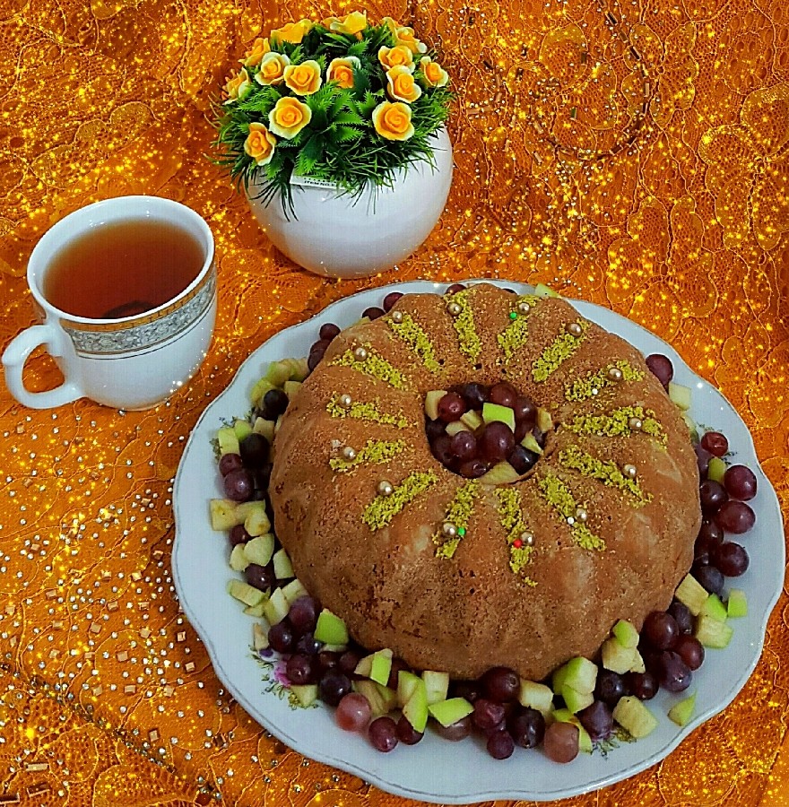 عکس کیک هل و گلاب و زعفران(ویژه سالگرد ازدواج)