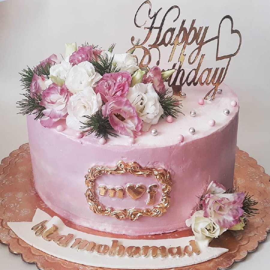 عکس کیک ترکیبی تولد و سالگرد ازدواج به سفارش مشتری