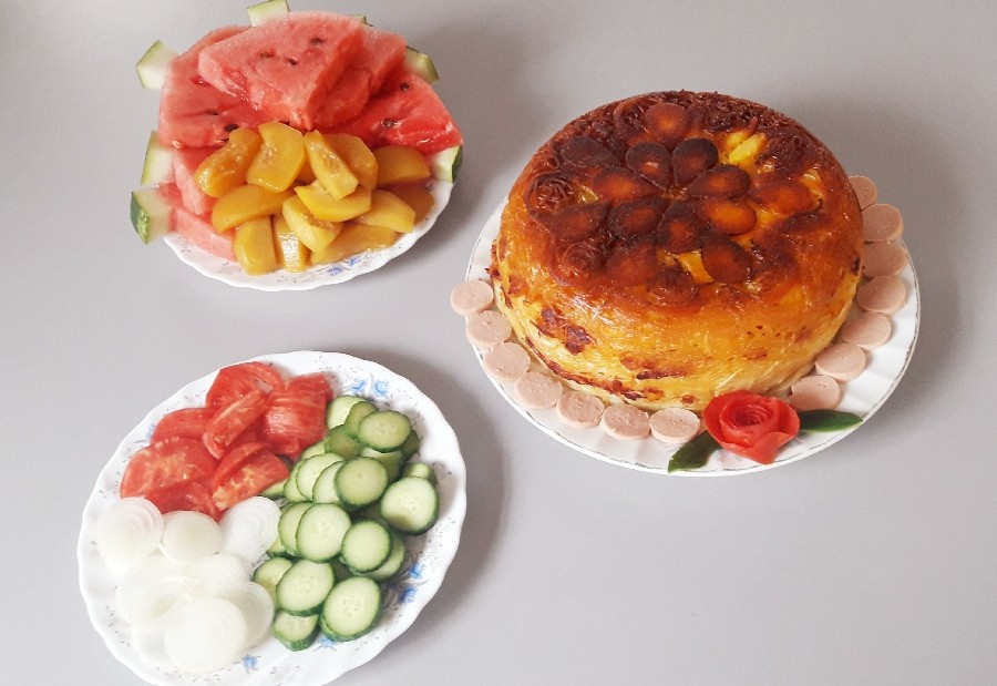 عکس ماکارونی وآب هویج بستنی