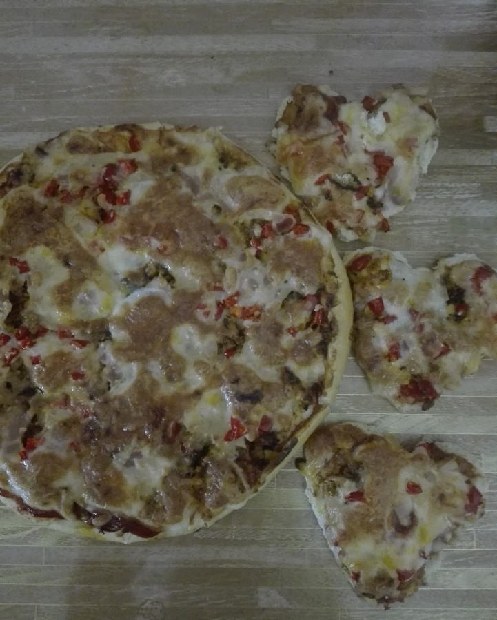 عکس  پیتزا گوشت