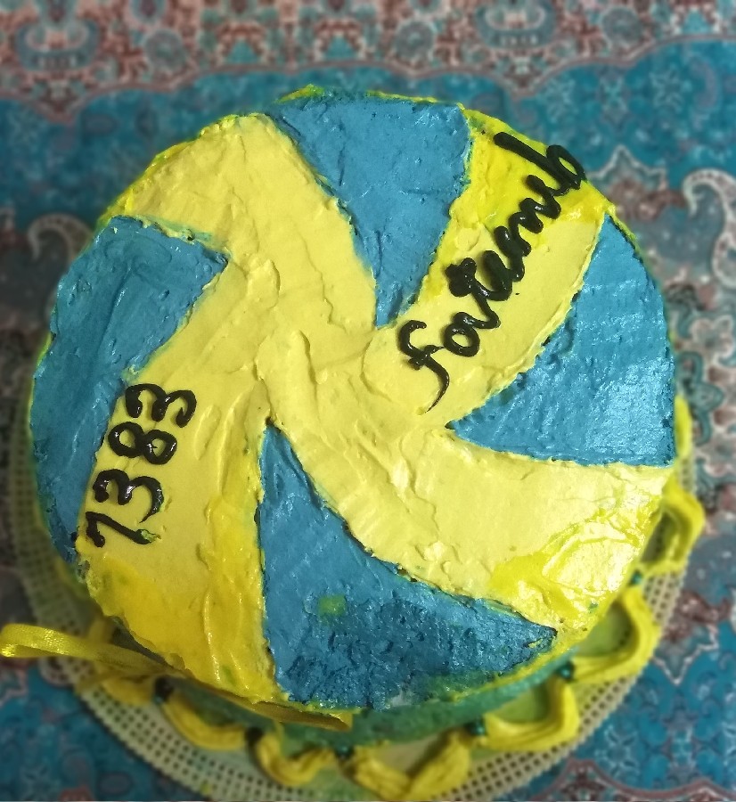 عکس کیک تولد (توپ والیبال)