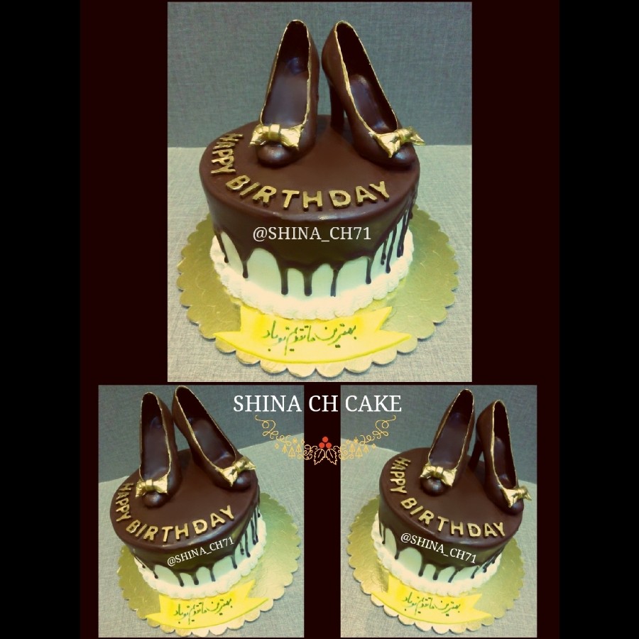 عکس کیک و کفش شکلاتی 
سفارشی 