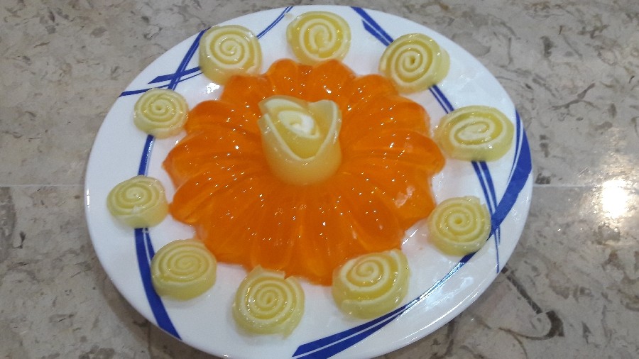 عکس ژله پرتقالی و ژله بستنی رولی