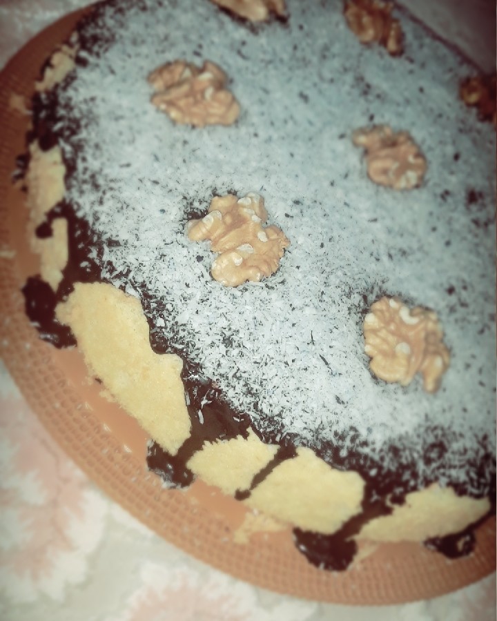 عکس اینم یه کیک ساده واسه خودمون♡با رویه گاناش♡