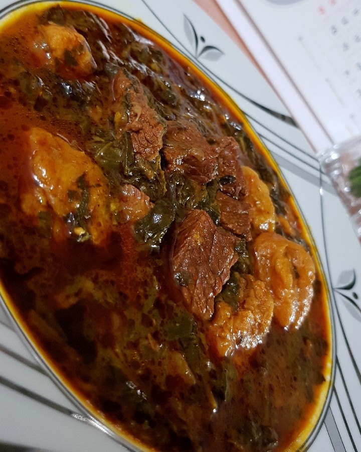 عکس خورش آلو اسفناج