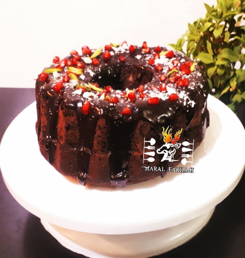 عکس کیک شکلاتی کره ای 