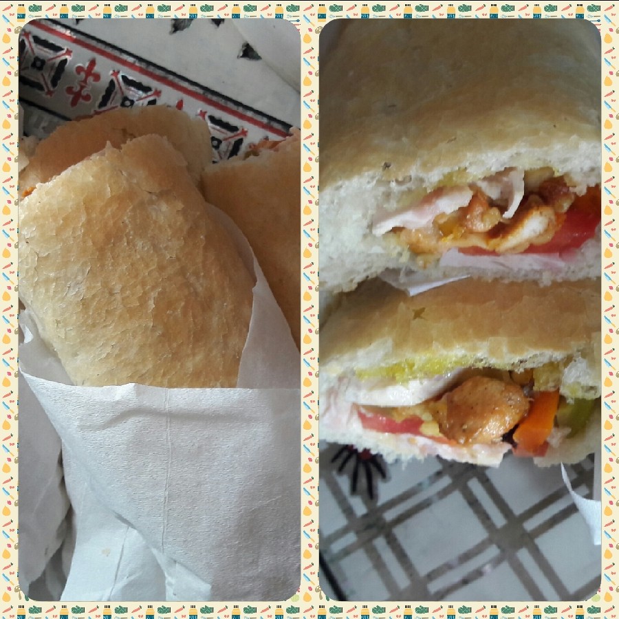 ساندویچ مرغ ناهار منو خواهریم