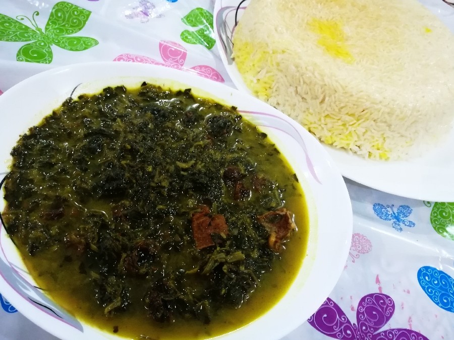 خورشت آلو اسفناج