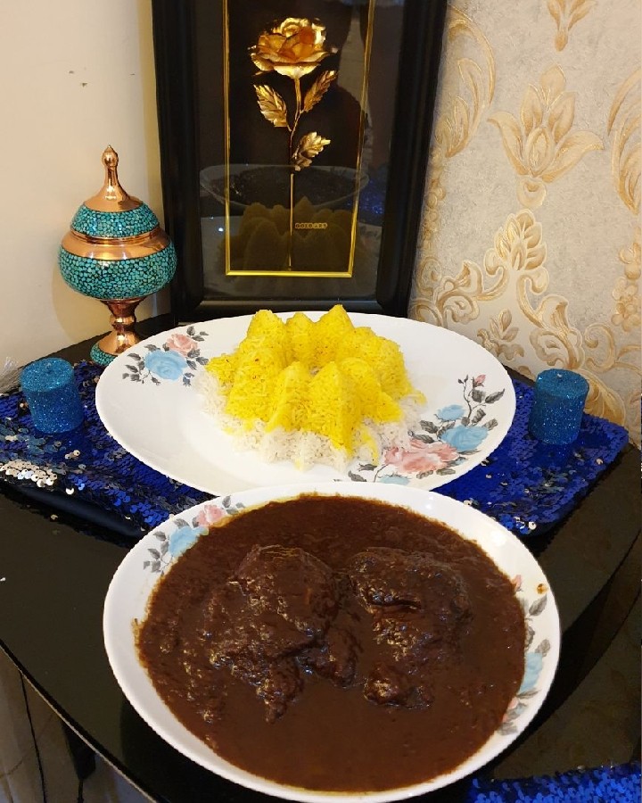 عکس خورشت فسنجان با مرغ