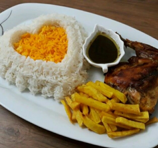 عکس تزیین غذا،مرغ سوخاری