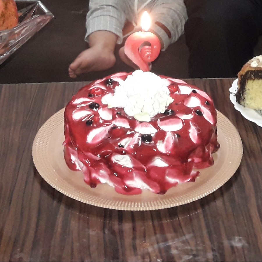 عکس #کیک تولد با رویه ژله ای