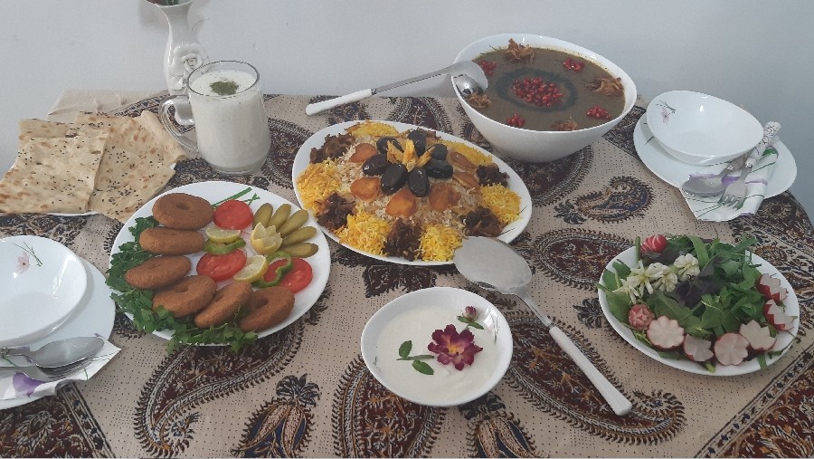 عکس 
 رشته پلو، شامی پوک