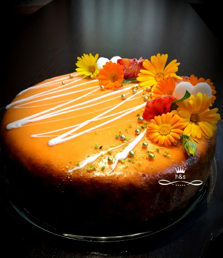 عکس کیک با رویه پرتقالی