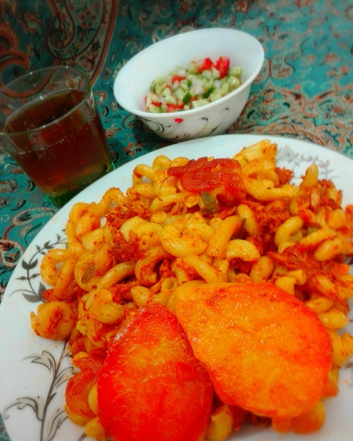 عکس ماکارونی باگوشت