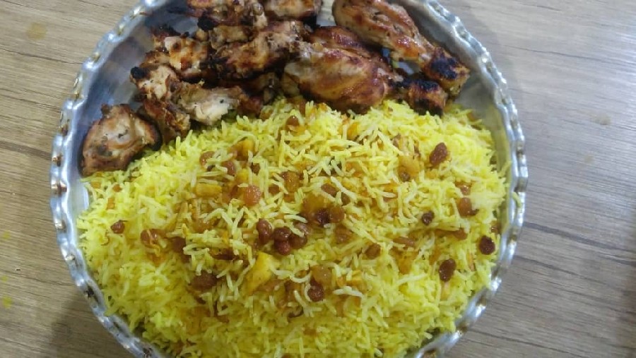 عکس برنج با کباب