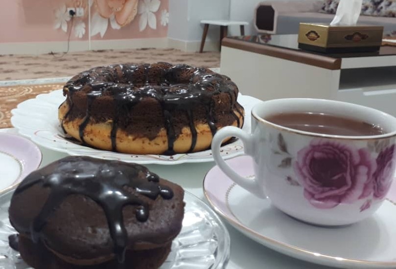 عکس اولین تجربه من تو فرگاز،کیک دورنگ