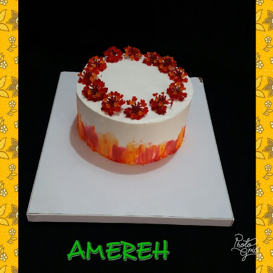 عکس کیک کوچولو با رنگ آمیزی پاییزی