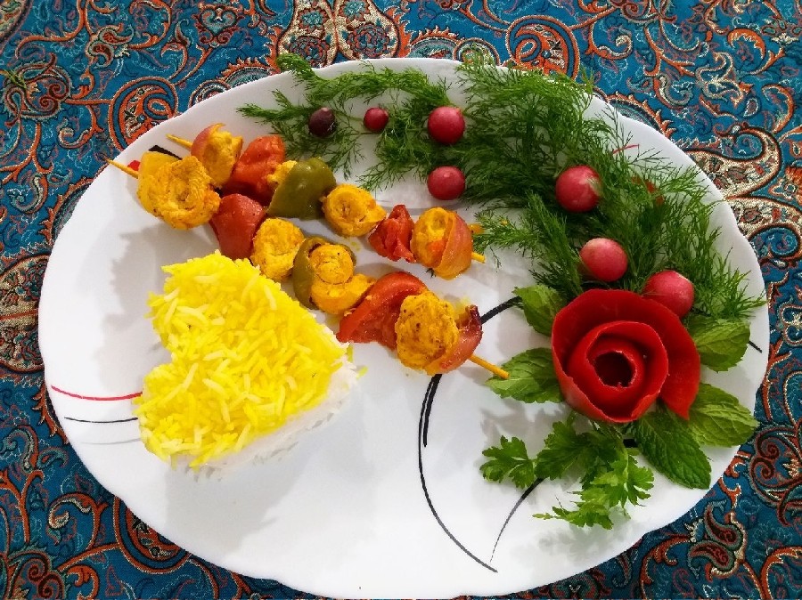 عکس کباب تابه ای حلزونی