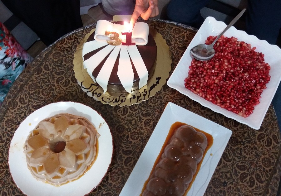 دسر عربی شکلاتی و ساده