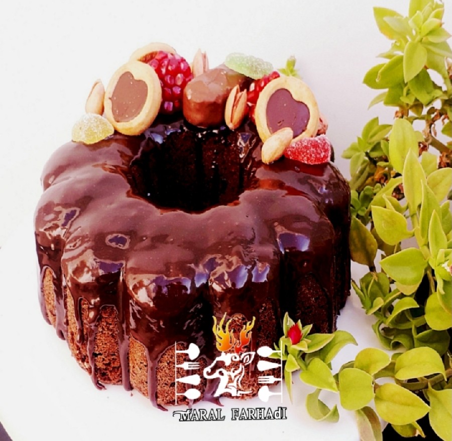 عکس کیک شکلاتی کره ای 