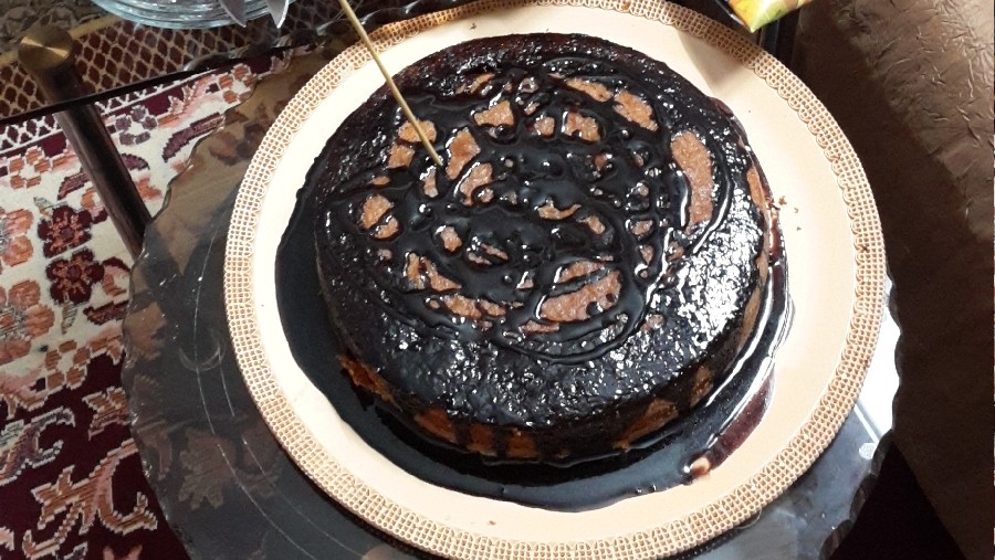عکس کیک تولد همسری.
خودم پختم
