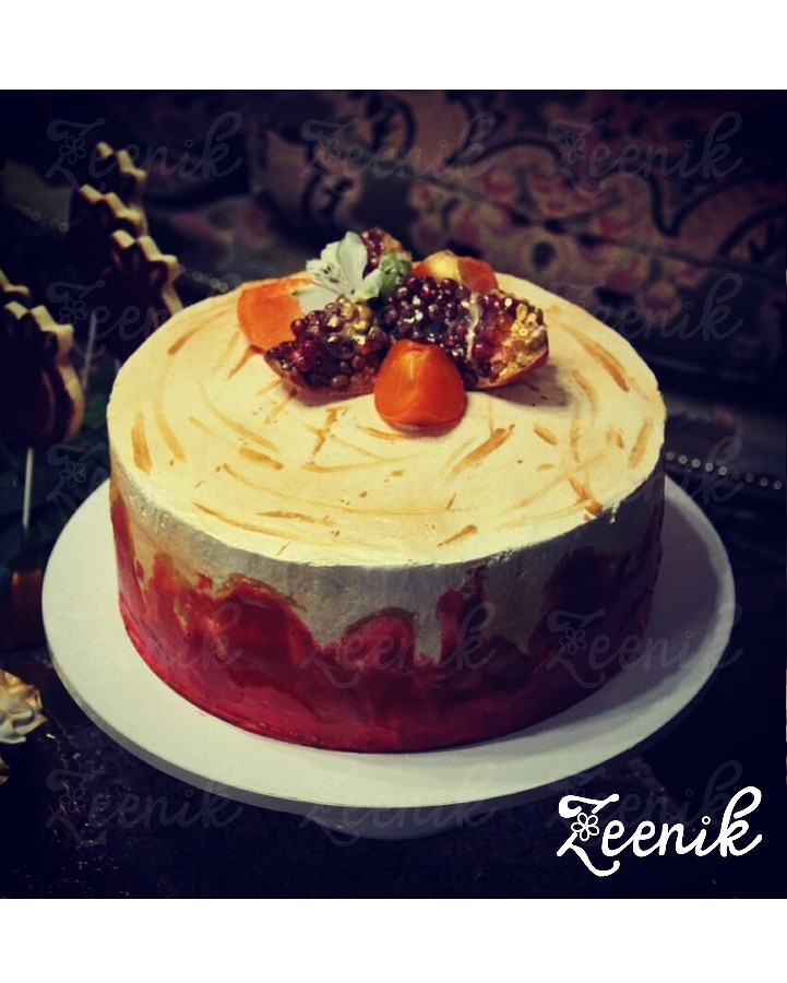 عکس کیک خامه ای _ شب یلدا