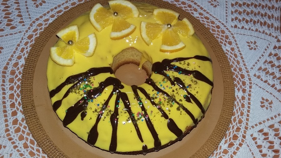 عکس کیک پرتقالی برای تولد مامانم وشب یلدا