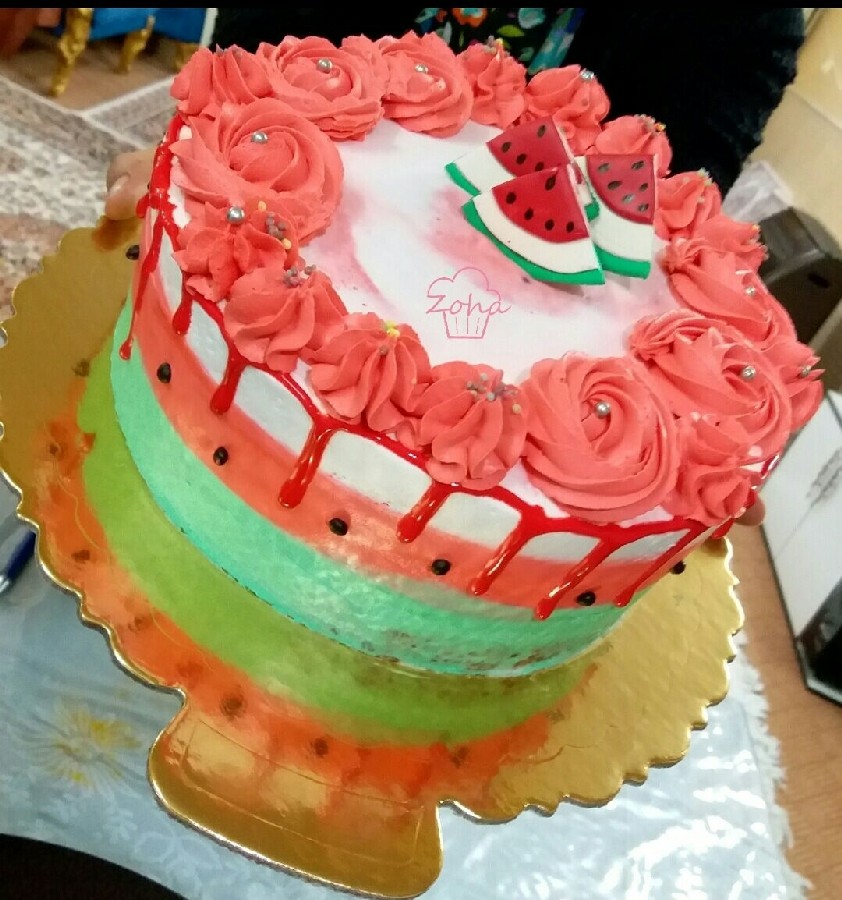 عکس کیک خامه ای