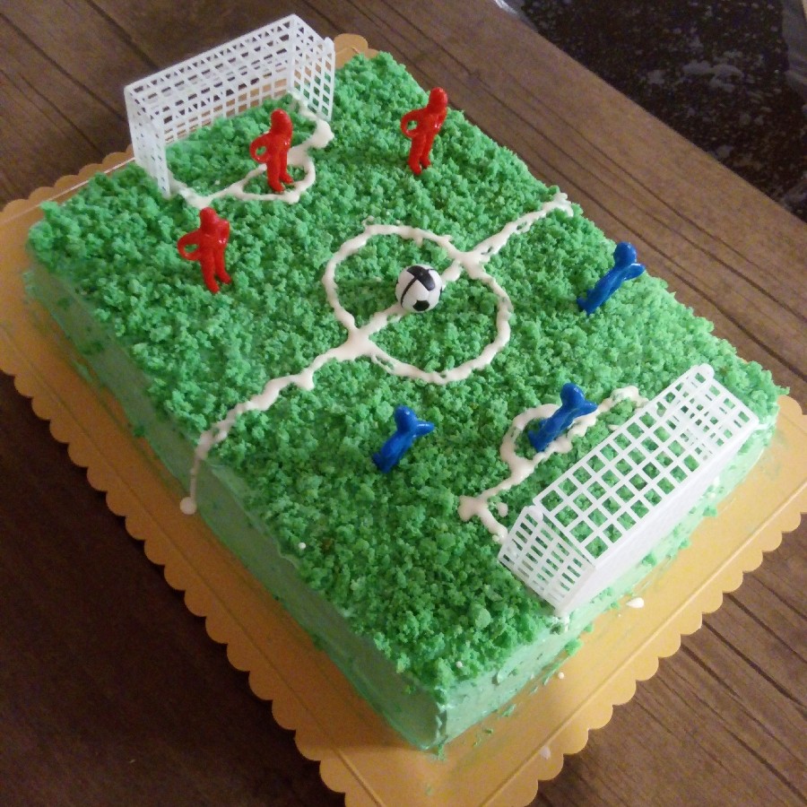 عکس کیک زمین فوتبال 