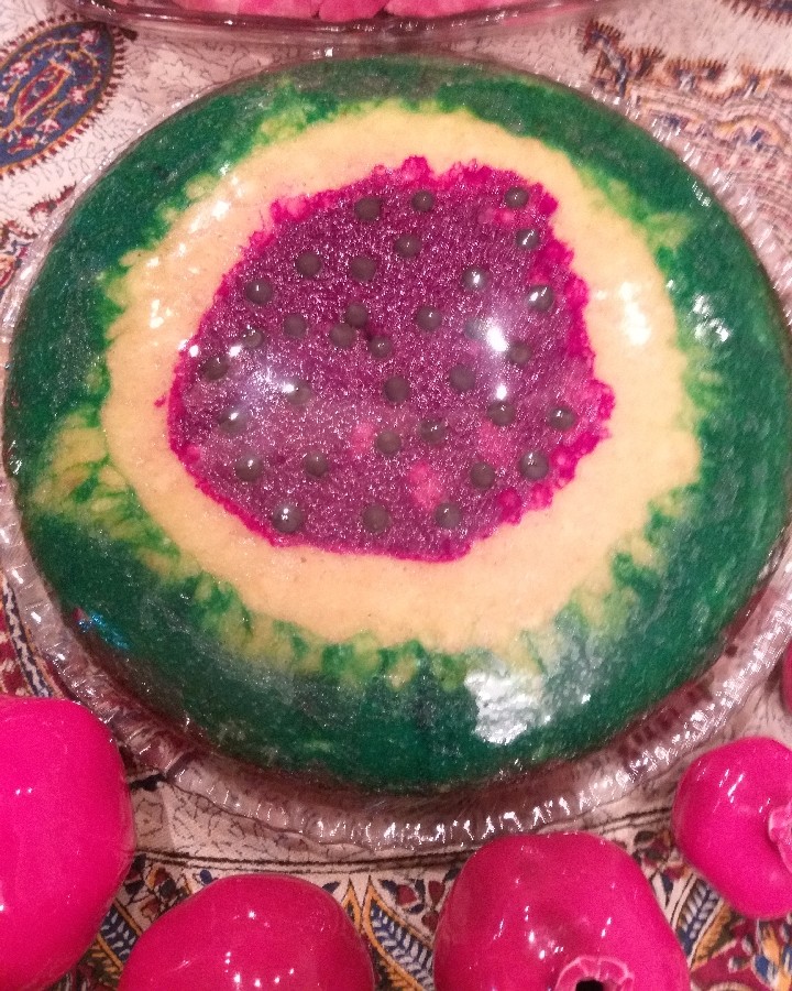 عکس کیک هندونه ای