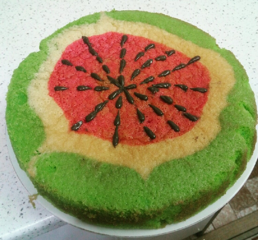 عکس کیک هندوانه ای ویژه ی یلدا