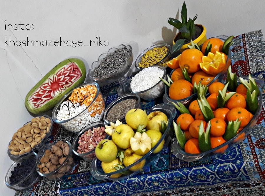 عکس سفره ی یلدای سال۹۸