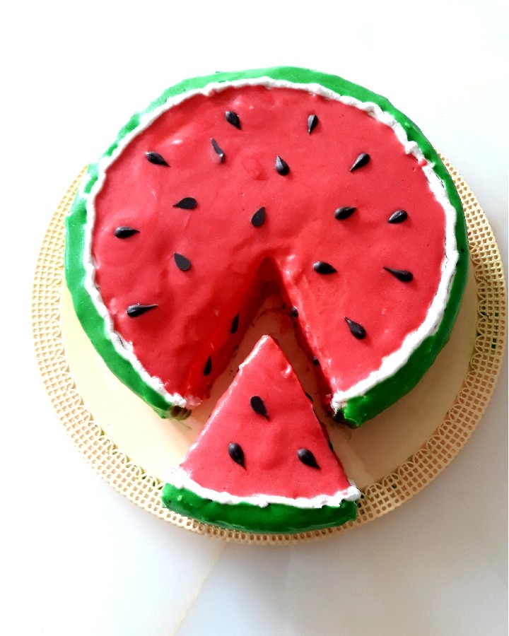 عکس کیک وژله هندوانه (مخصوص یلدا)
