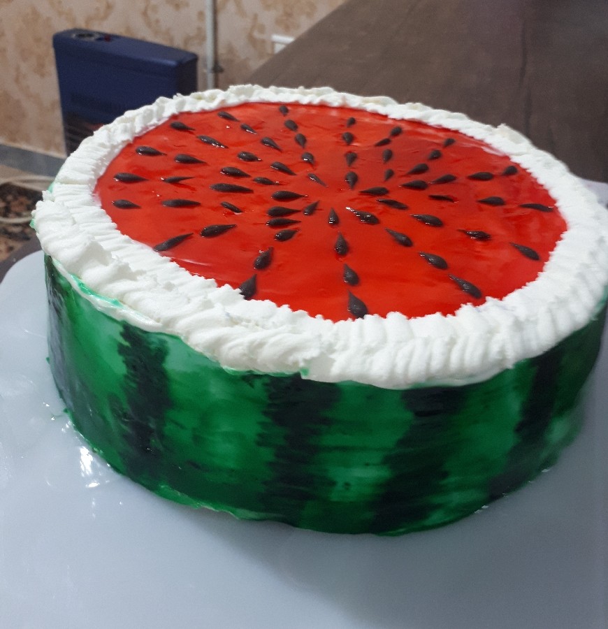عکس کیک  هندوانه به وزن ۲کیلو ونیم 