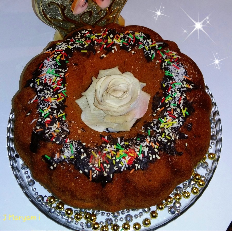 عکس اینم کیک عجله ای برای تولد باباجوون