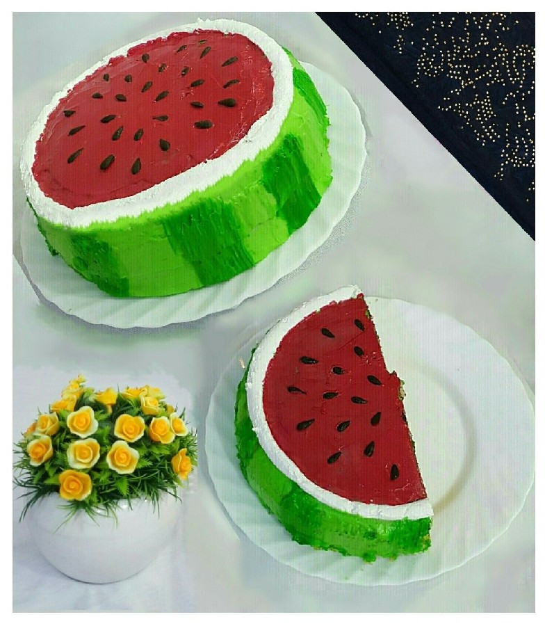 عکس کیک هندوانه(ویژه یلدا)