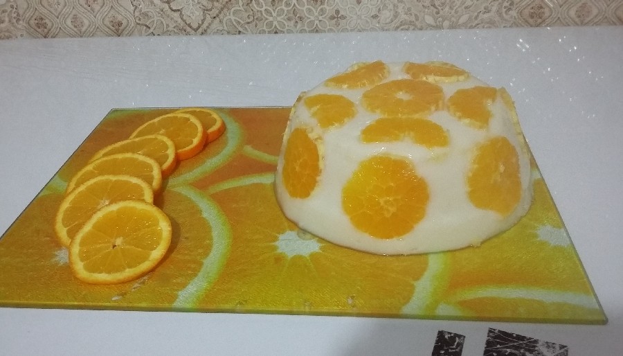 عکس کیک پرتقالی با روکش ژله